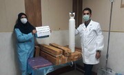 اهداء کپسول اکسیژن در راستای اجرای طرح شهید سلیمانی در تایباد