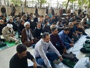حضور کارکنان موسسه خدمات درمانی بسیجیان در نماز جمعه و راهپیمایی برعلیه آشوبگران
